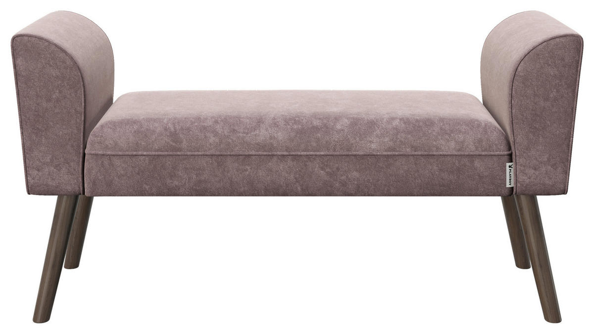 KLOP BREZ NASLONA, tekstil roza  - roza/barva oreha, Moderno, tekstil/les (92,7/54,5/30cm) - Playboy