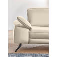 ECKSOFA Rivello in Echtleder Creme  328/193 cm  - Creme/Schwarz, Design, Leder/Metall (328/193cm) - Dieter Knoll