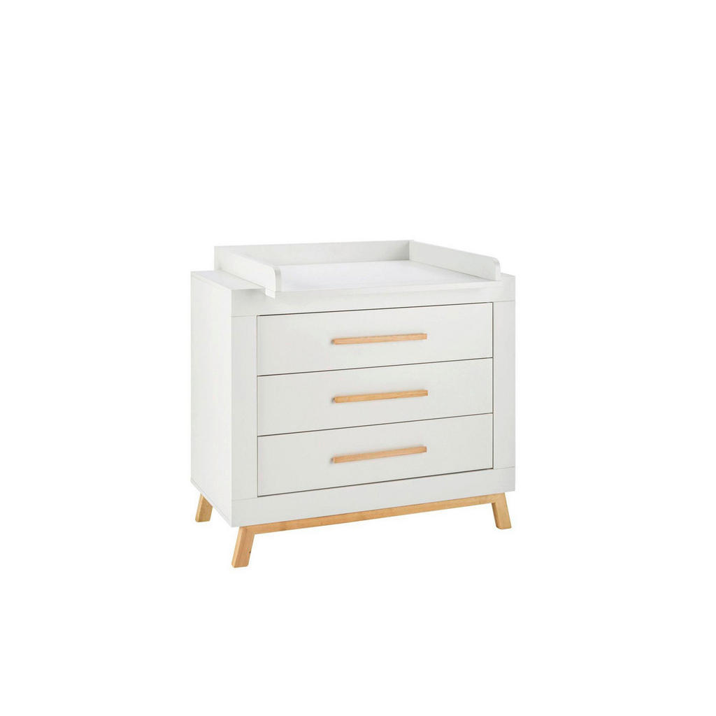 Thumbnail - Schardt Babyzimmer Miami White, Weiß, Buche, Holz, Holzwerkstoff, Buche, massiv, 6 Fächer, 3 Schubladen, DIN EN ISO 1400...