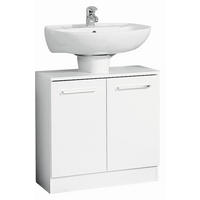 MASCĂ PENTRU LAVOAR 60/62/33 cm  - alb/culoare crom, Konventionell, material pe bază de lemn (60/62/33cm) - Xora