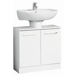 WASCHBECKENUNTERSCHRANK 60/62/33 cm  - Chromfarben/Weiß, KONVENTIONELL, Holzwerkstoff (60/62/33cm) - Carryhome