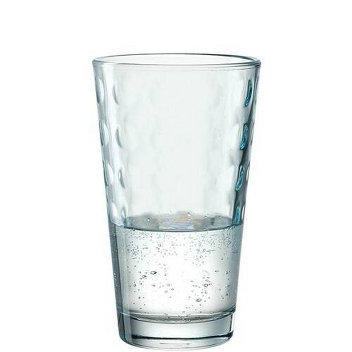 GLÄSERSET Optic 4-teilig  - Hellblau, Basics, Glas (9,20/15,50/9,20cm) - Leonardo