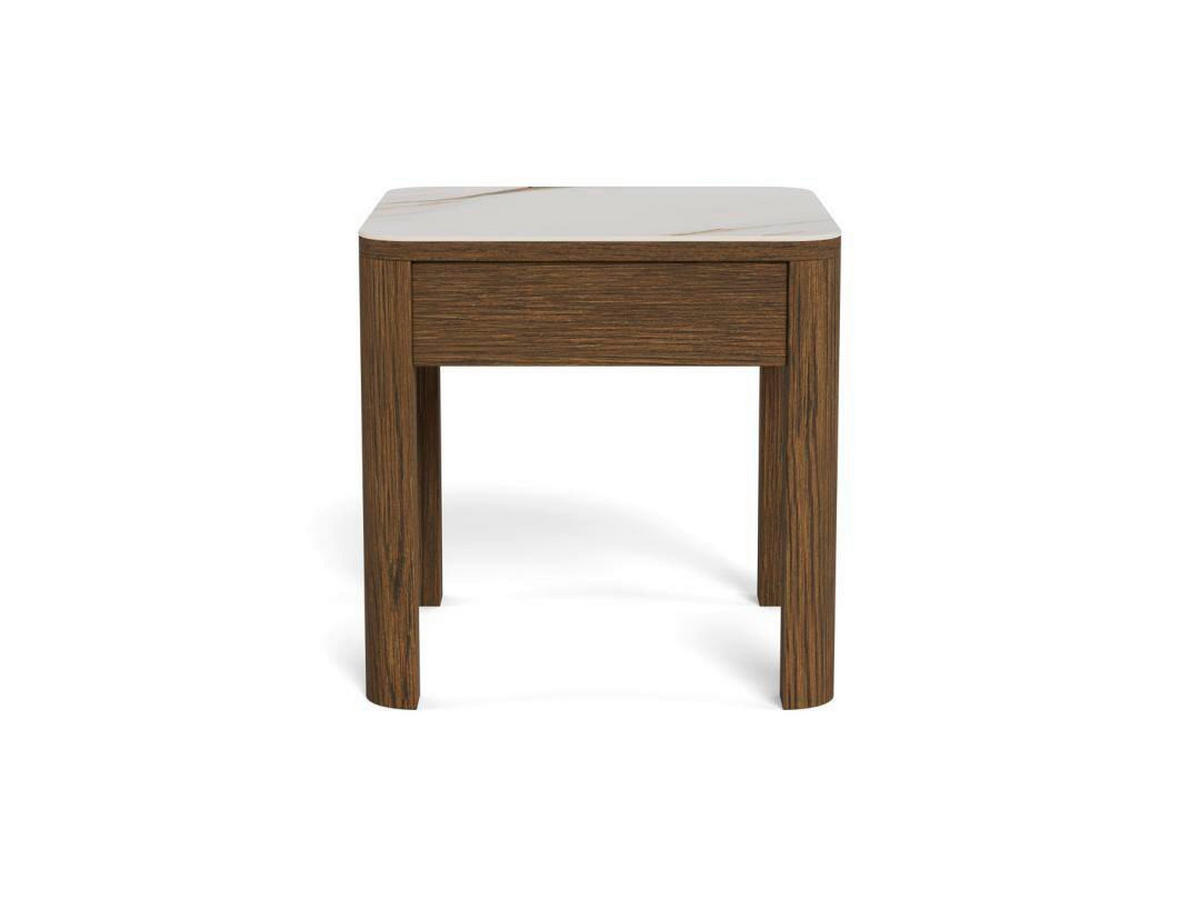 SIDOBORD i keramik, trämaterial  - vit/brun, Modern, trämaterial/keramik (45/45/45cm) - Best Price