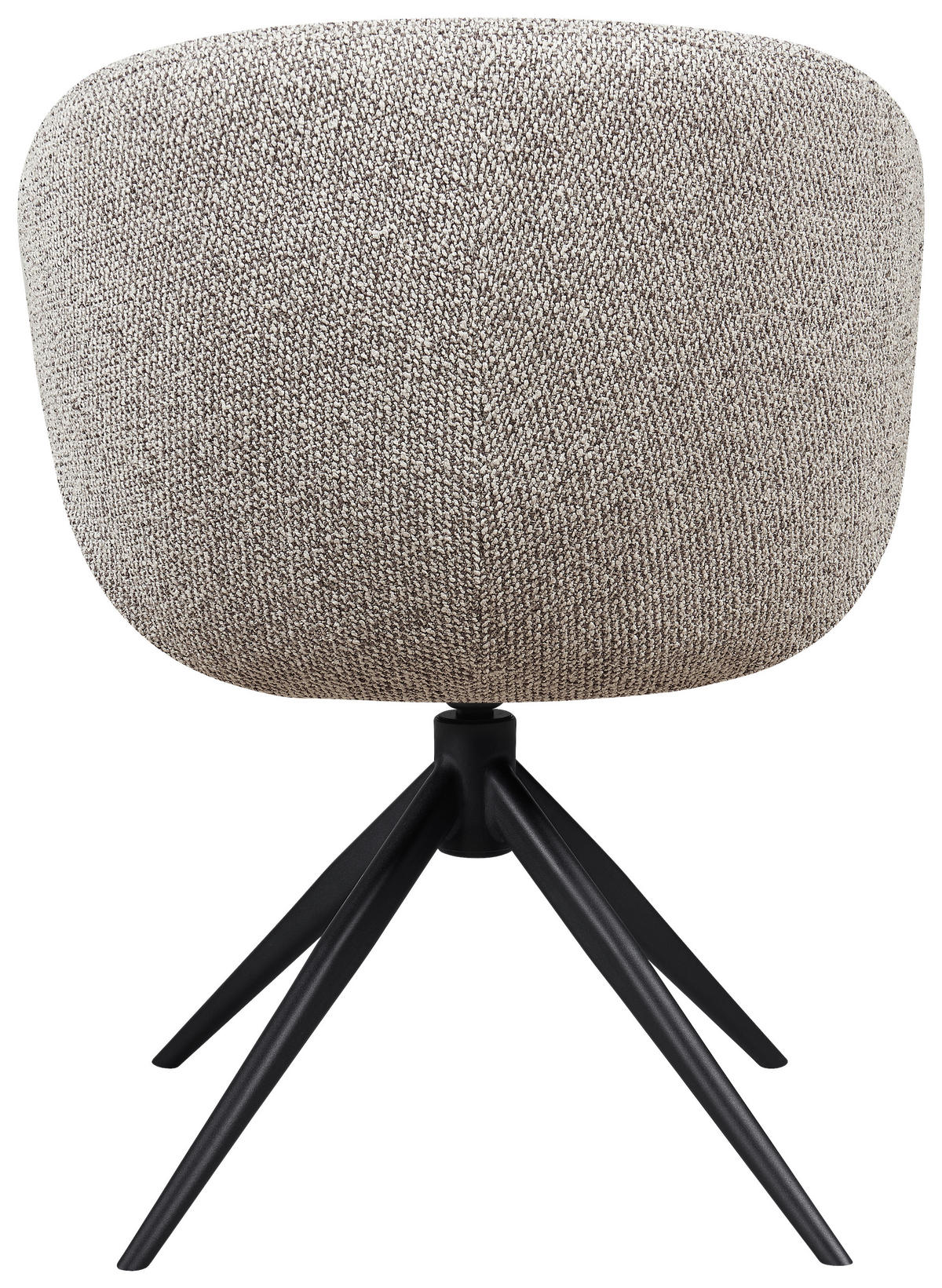 ARMLEHNSTUHL  Sitzfläche 360° drehbar, automatische Rückholfunktion Webstoff Echtleder  - Schwarz/Braun, Design, Leder/Textil (63,5/82,5/63cm) - Novel