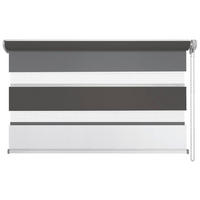 DOPPELROLLO  halbtransparent  60/160 cm    - Anthrazit/Weiß, Design, Textil (60/160cm)