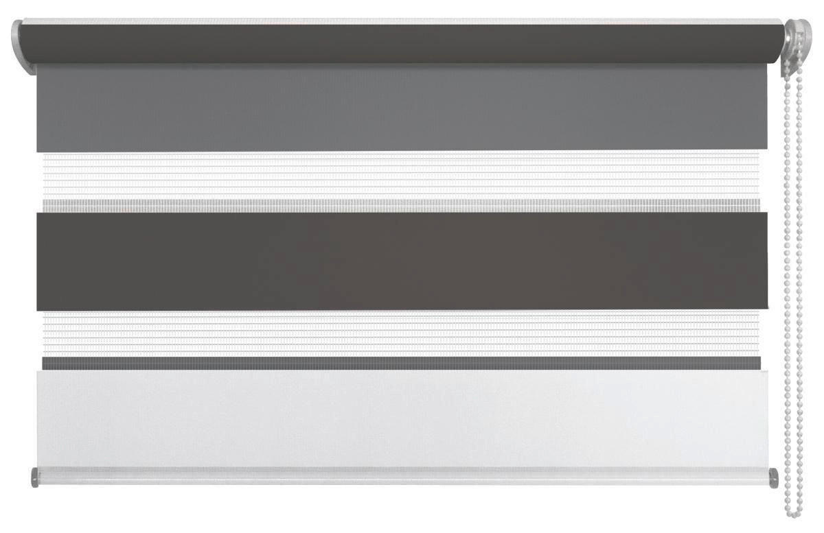 XXXLutz Doppelrollo Anthrazit, Grau, Weiß 60x160 cm