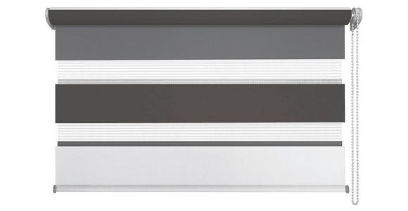 DOPPELROLLO 60/160 cm  - Anthrazit/Weiß, Design, Textil (60/160cm) - Homeware
