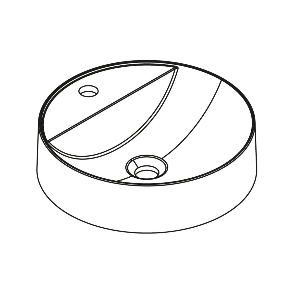 WASCHBECKEN 40/40/12,2 cm  - Weiß, MODERN, Stein (40/40/12,2cm) - Voleo