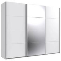GARDEROB MED SKJUTDÖRRAR 270/236/64 cm 3-dörrar - vit, Modern, metall/trämaterial (270/236/64cm) - MID.YOU