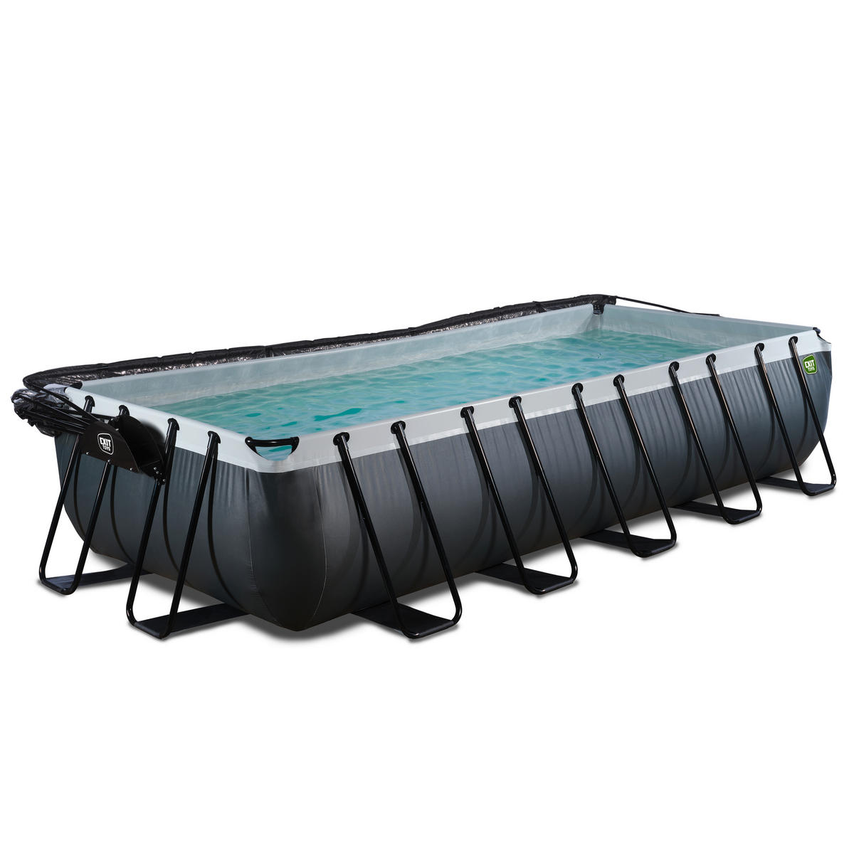 POOL SET 610/320/100 cm  - svart, Klassisk, plast (610/320/100cm) - EXIT Toys