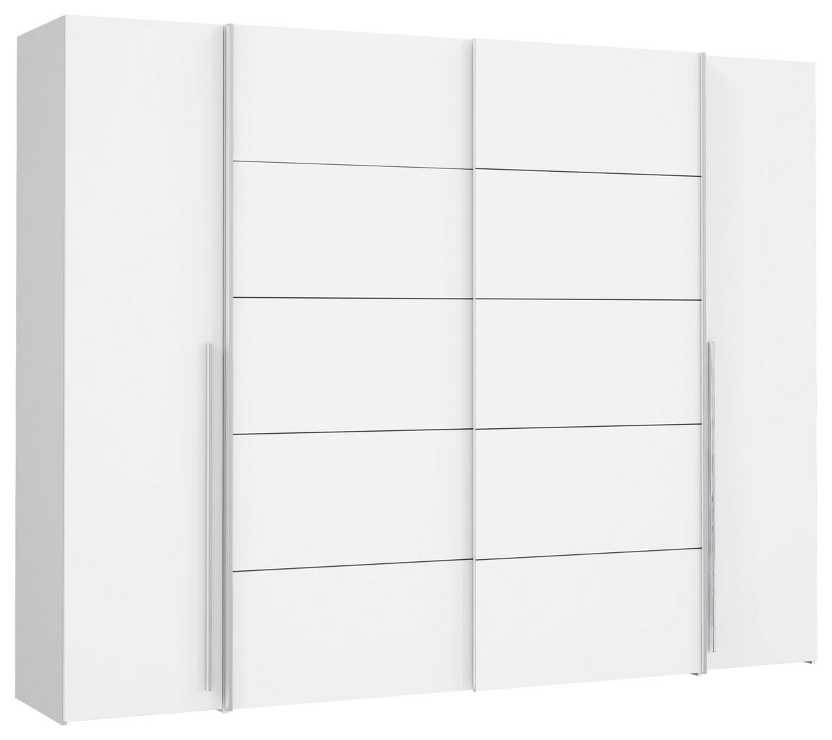 ORMAR ZA ODJEĆU     - bijela/boje aluminija, Moderno, drvni materijal/metal (270/210/61cm) - MID.YOU