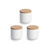 VORRATSDOSENSET  - Weiß, Basics, Keramik (8,7/8,5cm) - Zeller Present