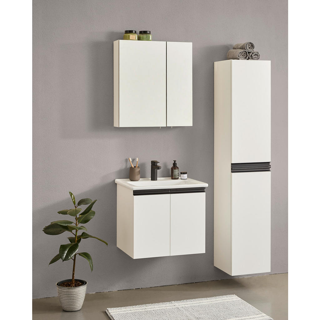 Thumbnail - Mid.you Hochschrank, Weiß, Holzwerkstoff, 2 Fächer, 41x180x41 cm, FSC Mix, CE, individuelle Inneneinteilung, hängend, Ba...