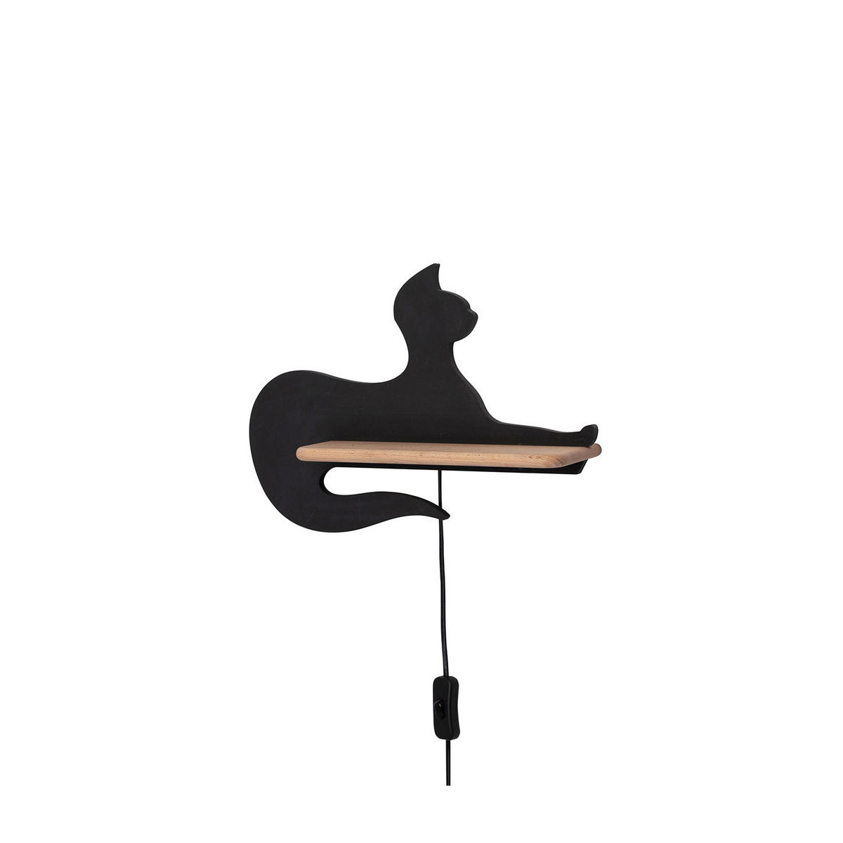 KINDERWANDLEUCHTE 36/12/26 cm   - Schwarz, Basics, Holz/Holzwerkstoff (36/12/26cm)