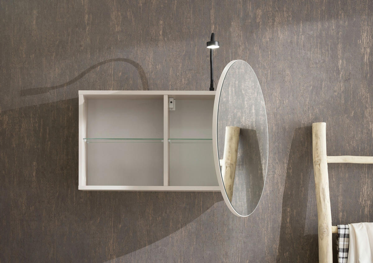 SPIEGELSCHRANK 80/60/20 cm  - Kaschmir, LIFESTYLE, Glas/Holzwerkstoff (80/60/20cm) - home24