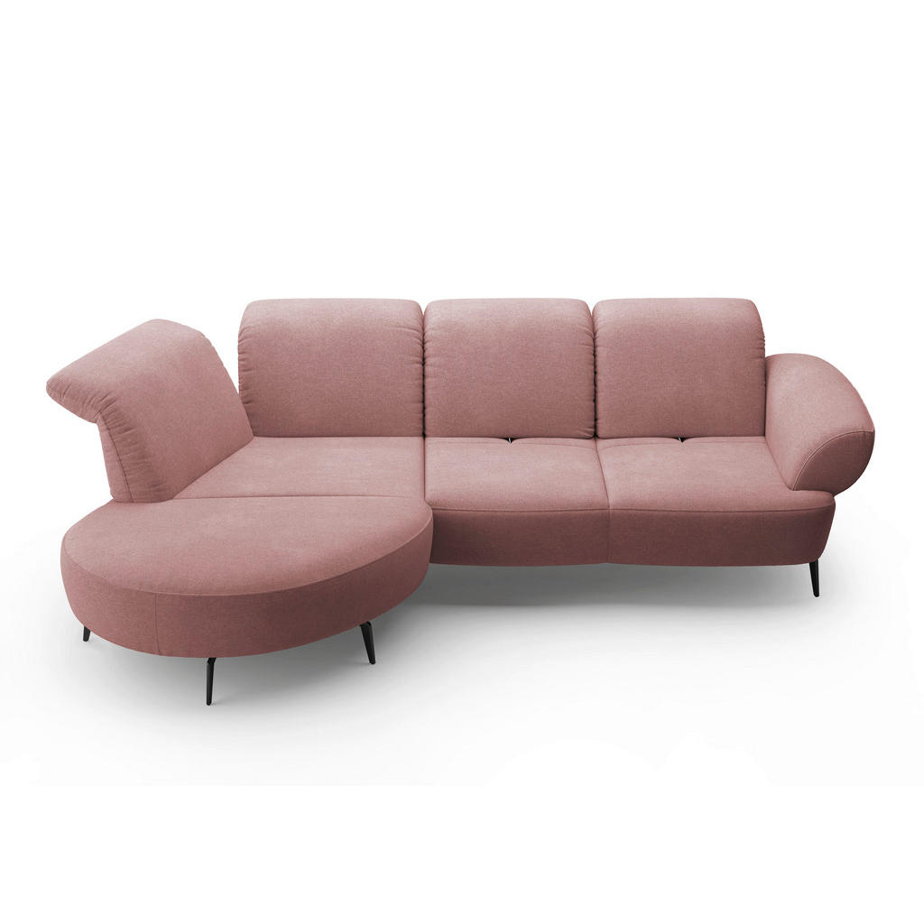 Thumbnail - Sit & More Ecksofa Dance E, Altrosa, Textil, 5-Sitzer, Ottomane links, L-Form, 313x208 cm, Goldenes M, Oeko-Tex® Standar...