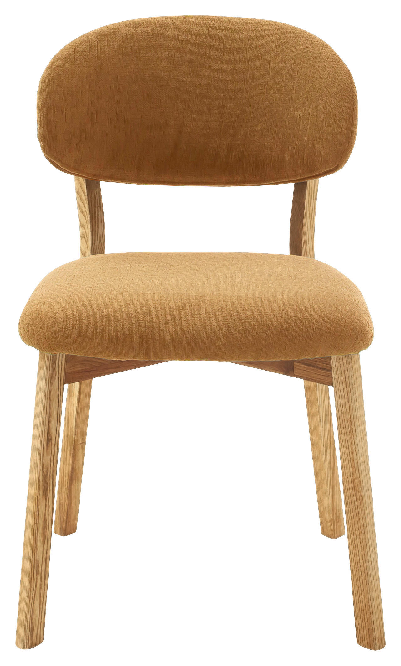 STUHL in Holz, Textil Currygelb, Wildeiche  - Currygelb/Wildeiche, KONVENTIONELL, Holz/Textil (50/82/57cm) - Venda