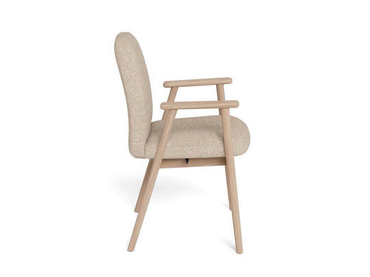 ARMLEHNSTUHL in Holz, Textil Beige  - Beige, KONVENTIONELL, Holz/Textil (55/88/60cm) - MID.YOU