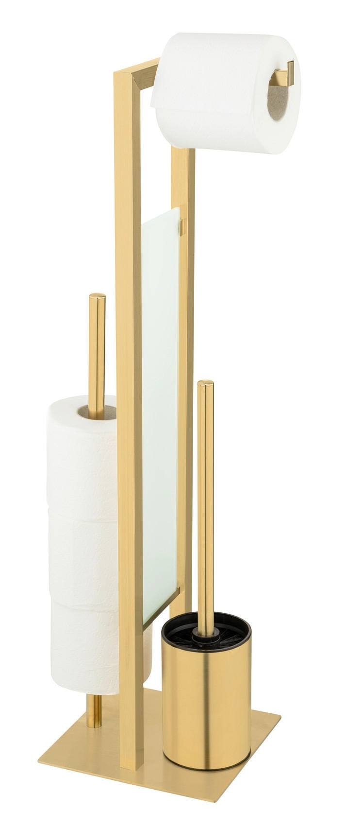WC-BÜRSTENKOMBINATION - Goldfarben, Basics, Kunststoff/Metall (18/70/23cm) - Wenko