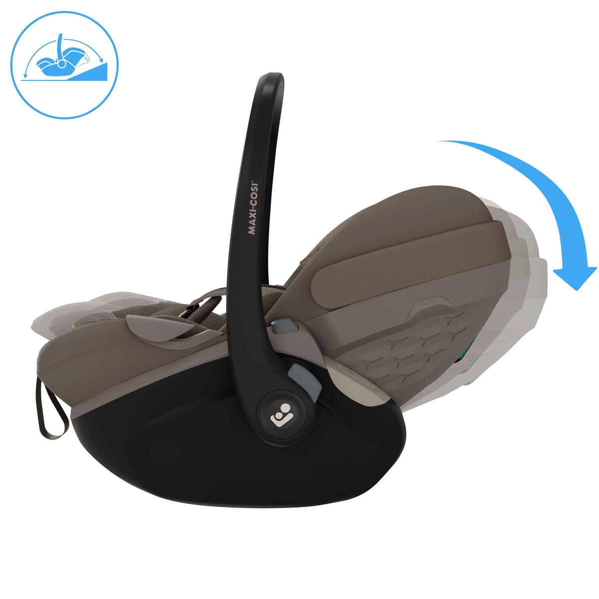 BABYSCHALE Pebble Slide Pro Oak Truffle   - Braun, Basics, Kunststoff/Textil (44/58/70cm) - Maxi-Cosi