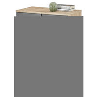 Kommode Basel  in 60/84/35 cm  - Eichefarben/Silberfarben, Design, Holzwerkstoff/Kunststoff (60/84/35cm) - MID.YOU