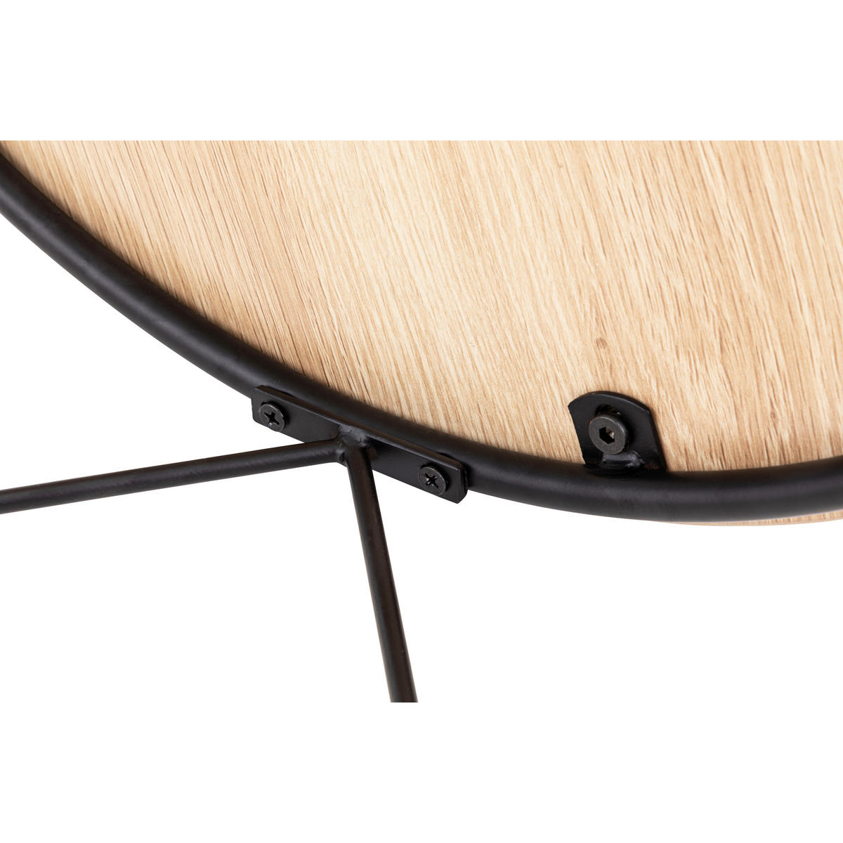 COUCHTISCH rund Schwarz, Eichefarben  - Eichefarben/Schwarz, Design, Holzwerkstoff/Metall (50/40/40/36/50/40cm) - MID.YOU