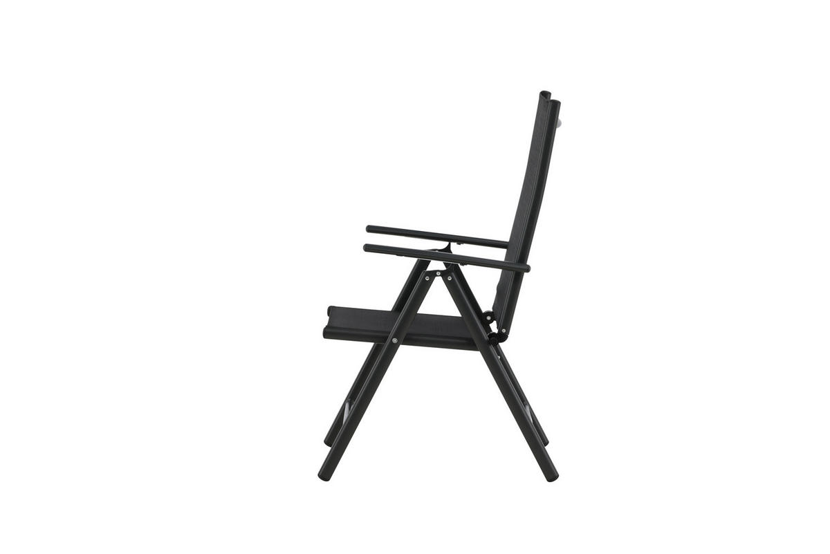 UTESTOLAR SET i metall, textil svart  - svart, Klassisk, metall/textil (55/108/62cm) - Gardenson