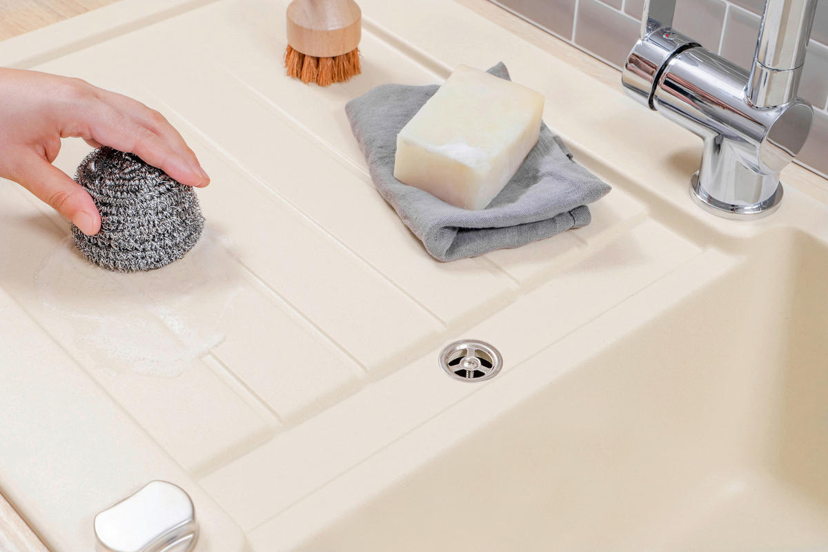 SPÜLE AUSTIN86X50V  - Creme, Design, Stein (86/21/50cm) - Respekta