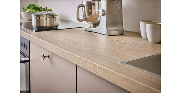 EINBAUKÜCHE   - Eichefarben/Grau, KONVENTIONELL, Holzwerkstoff - Xora