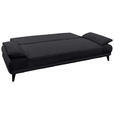 SCHLAFSOFA Cord Schwarz  - Schwarz, KONVENTIONELL, Kunststoff/Textil (246/90/105cm) - Carryhome