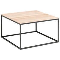 COUCHTISCH in Holz 65/65/37 cm  - Eichefarben/Schwarz, Design, Holz/Metall (65/65/37cm) - Johann Jakob