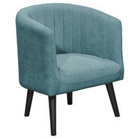 COCKTAILSESSEL in Mikrovelours Türkis  - Türkis/Schwarz, Basics, Holz/Textil (61/82/58cm) - Livetastic