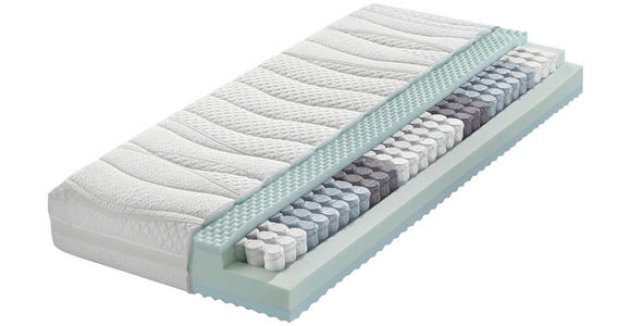 TASCHENFEDERKERNMATRATZE 1 FOUR ME, MODELL 3 140/200 cm Höhe ca. 22 cm  - Weiß, Basics, Textil (140/200cm) - Dieter Knoll