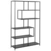 REGAL  114/185/35 cm Schwarz  - Schwarz, Trend, Holzwerkstoff/Metall (114/185/35cm)