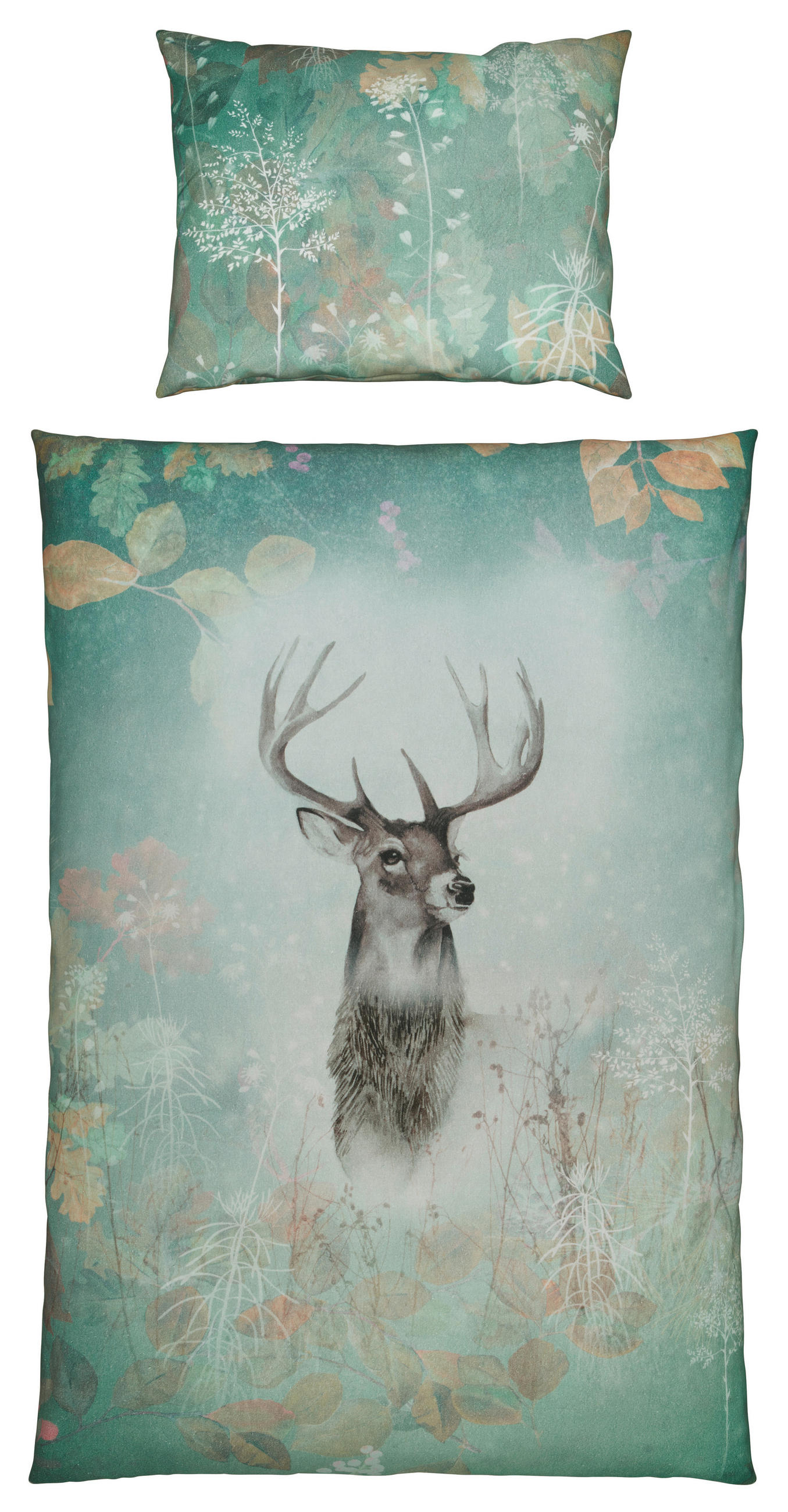 BETTWÄSCHE Impulse Flanell 140/200 cm  - Waldgrün, Basics, Textil (140/200cm) - Estella