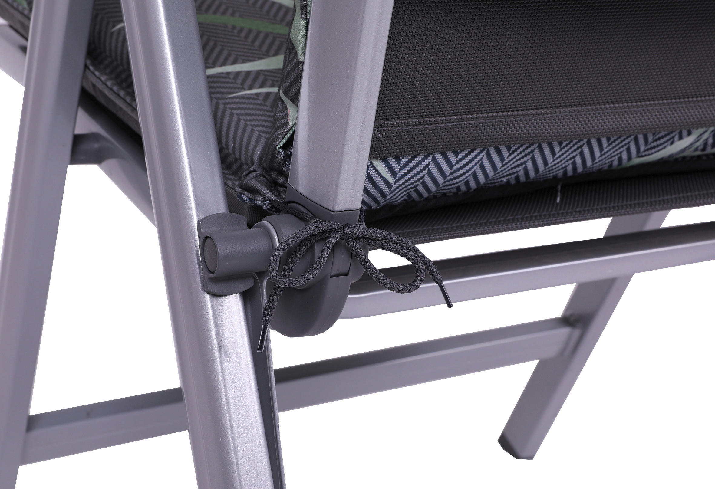 SESSELAUFLAGENSET Blätter  - Anthrazit, Basics, Textil (50/7/100cm)