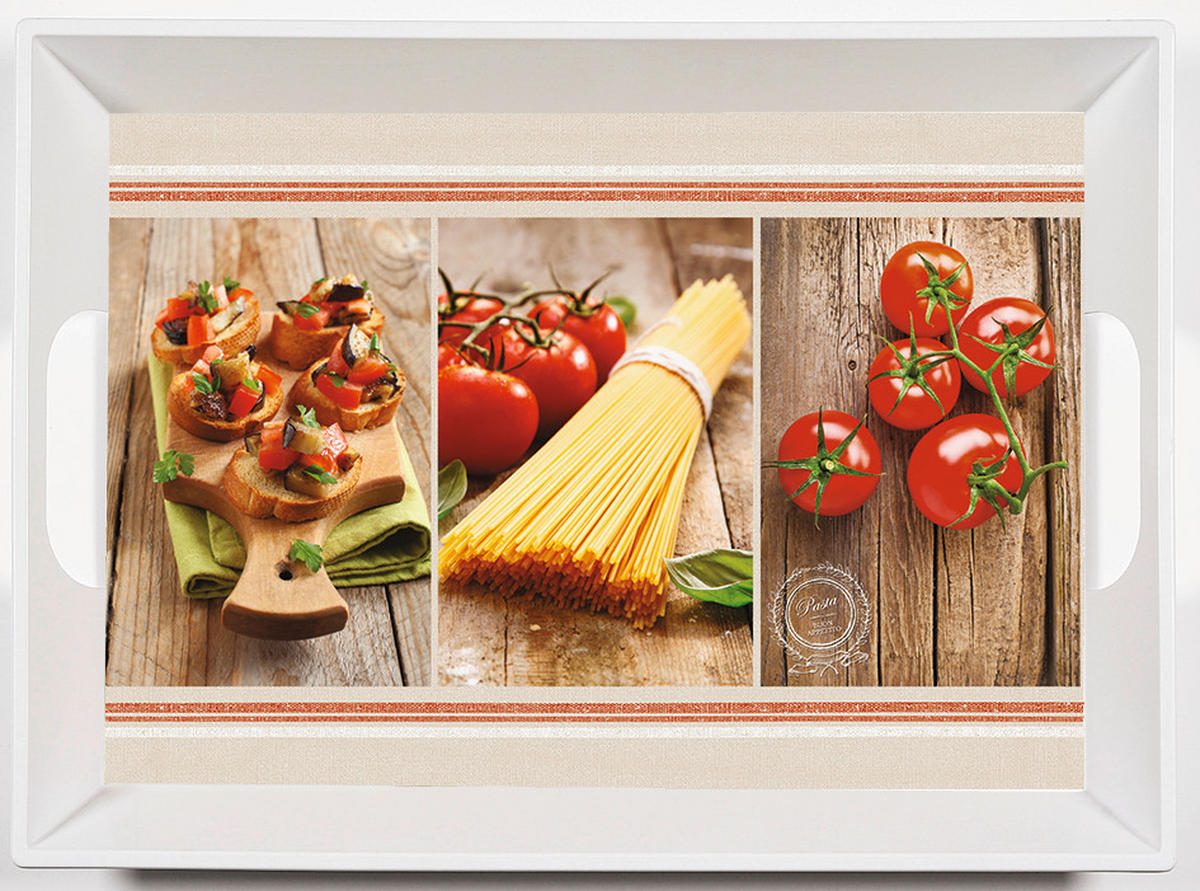 SERVIERTABLETT Kunststoff  - Gelb/Rot, KONVENTIONELL, Kunststoff (34,5/46cm) - Homeware Profession.