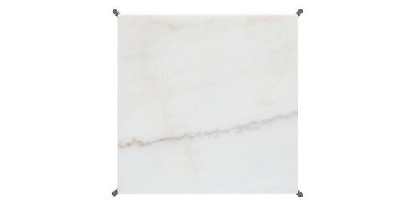 BEISTELLTISCH 40/40/40 cm Grau, Weiß quadratisch  - Dunkelgrau/Weiß, Trend, Stein/Metall (40/40/40cm) - Landscape