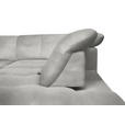 ECKSOFA in Flachgewebe Hellgrau  242/313 cm  - Hellgrau/Schwarz, Design, Textil/Metall (242/313cm) - Xora