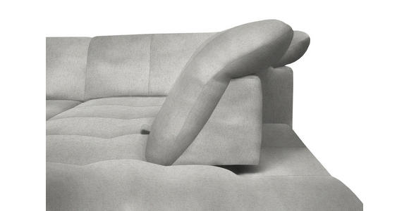 ECKSOFA in Flachgewebe Hellgrau 242/313 cm - Hellgrau/Schwarz, Design, Textil/Metall (242/313cm) - Xora