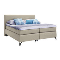 BOXSPRINGBETT 200/200 cm  in Beige  - Beige/Schwarz, Konventionell, Textil/Metall (200/200cm) - Esposa