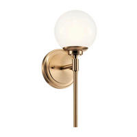 BADEZIMMER-WANDLEUCHTE - Champagner, Konventionell, Glas/Metall (34.8/12.8/16.6cm) - Elstead Lighting