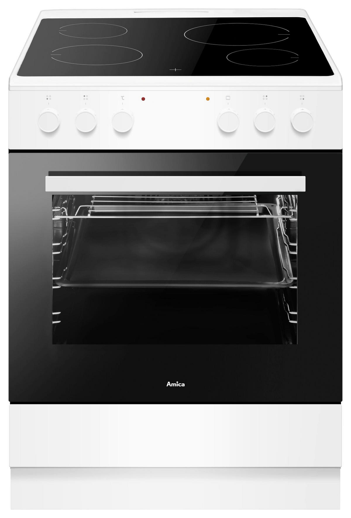 HERD SHC 913 011 W  - Weiß, Basics, Glas/Metall (60,0/85,0/60,0cm) - Amica