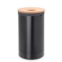 ZBIRALNIK PERILA - črna, Basics, kovina/les (38/63.5/38cm) - Brabantia