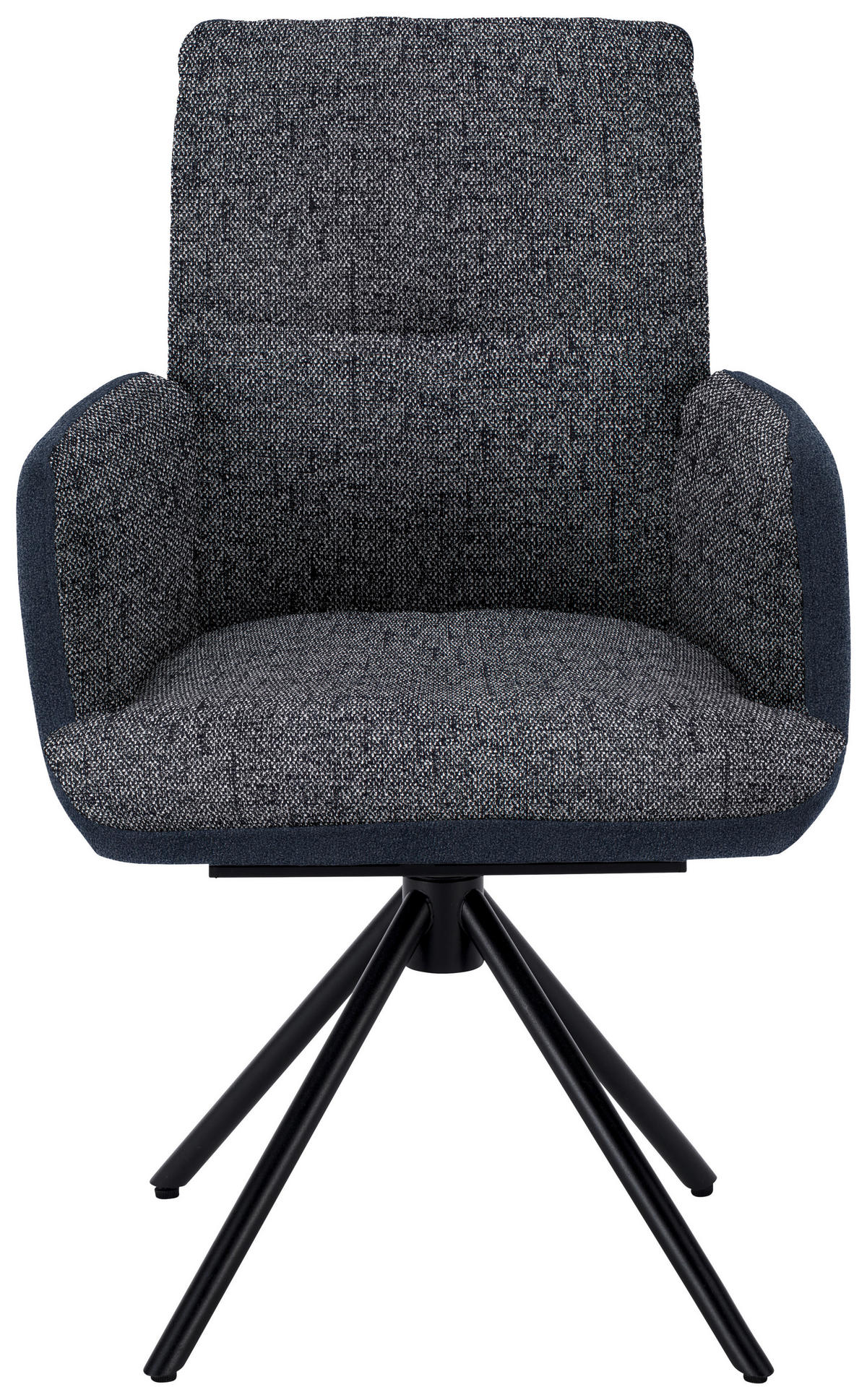 ARMLEHNSTUHL  in Stahl Flachgewebe  - Blau/Schwarz, Design, Textil/Metall (58/91/62cm) - Dieter Knoll