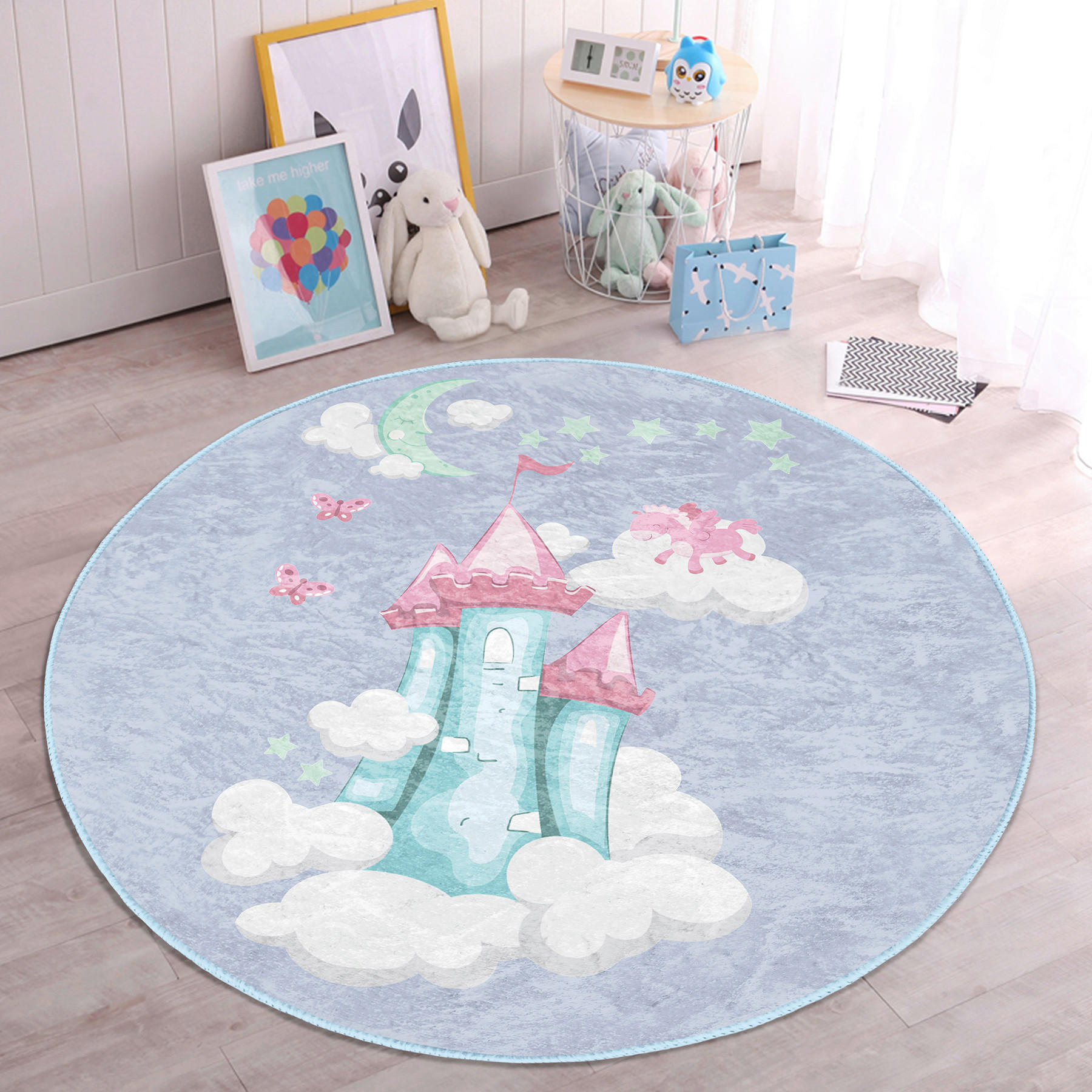 KINDERTEPPICH  Wohnzimmer 180/180 cm Multicolor rund  - Multicolor, Basics, Textil (180/180cm)