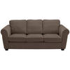 3-SITZER-SOFA Chenille Braun  - Schwarz/Braun, KONVENTIONELL, Kunststoff/Textil (226/88/86cm) - Carryhome