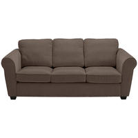 3-SITZER-SOFA Chenille Braun  - Schwarz/Braun, KONVENTIONELL, Kunststoff/Textil (226/88/86cm) - Carryhome