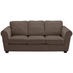 3-SITZER-SOFA  in Chenille Braun  - Schwarz/Braun, KONVENTIONELL, Kunststoff/Textil (226/88/86cm) - Carryhome