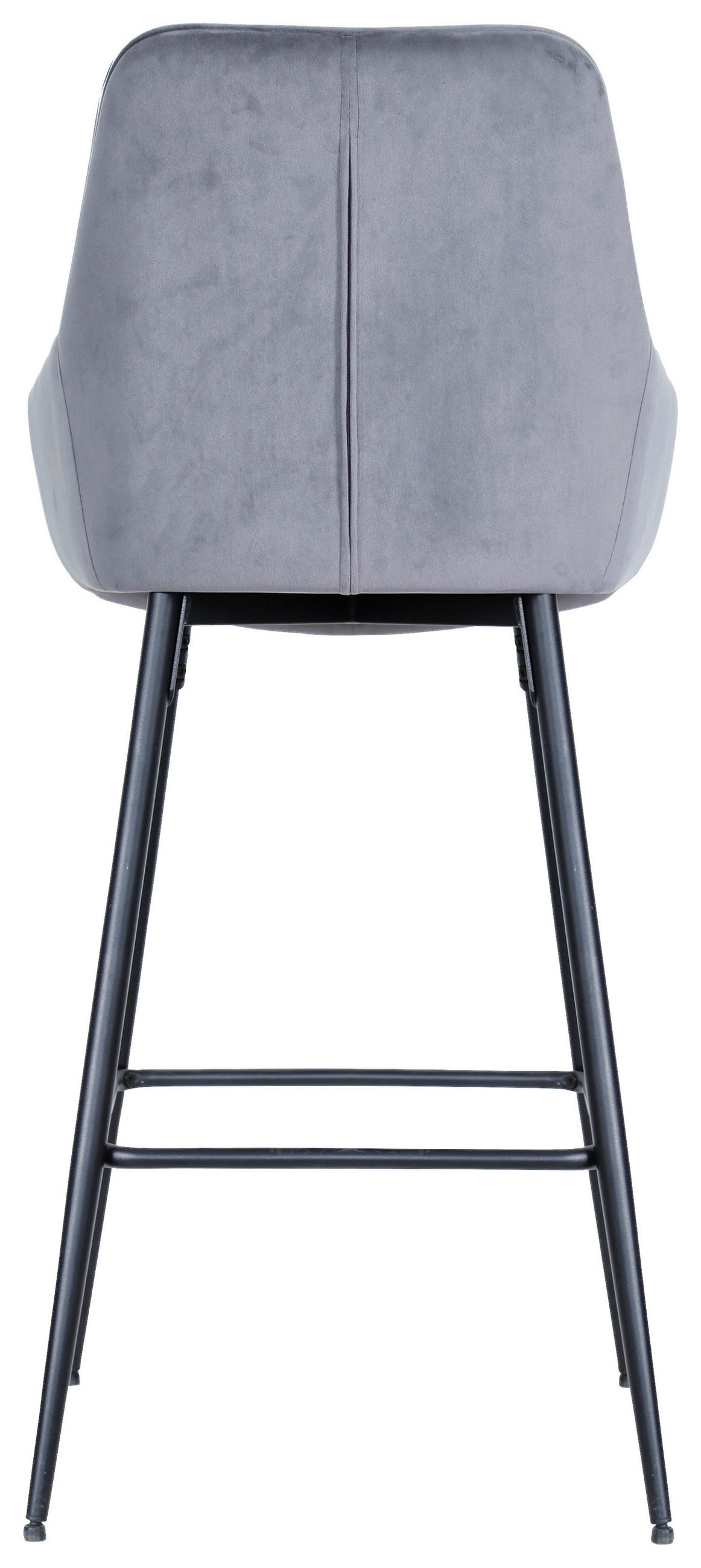 BARHOCKER in Grau, Schwarz  - Schwarz/Grau, MODERN, Holz/Textil (54/109/53cm) - MID.YOU